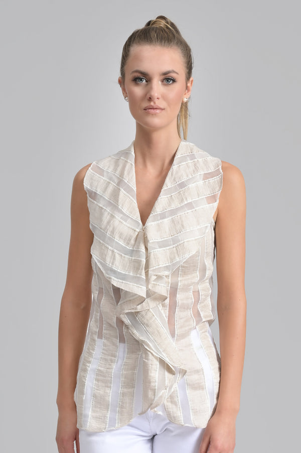 Flow Tunic - Tan Print - Farinaz Taghavi