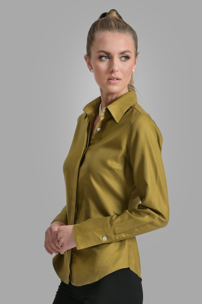 Attitude Shirt - Olive - Farinaz Taghavi