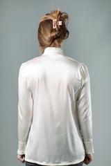 Pleated Tunic - Pearl White