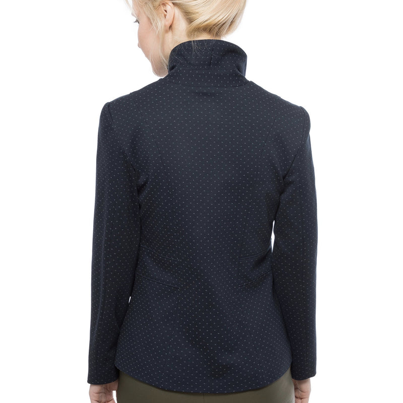 Stretch Cotton Blazer - Navy - Farinaz Taghavi