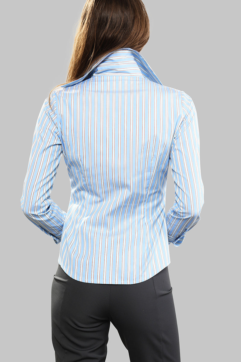 Attitude - Blue Satin Stripe