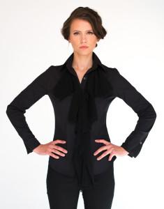Black Ruffle Shirt
