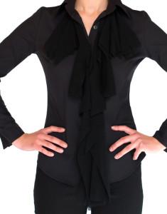 Black Ruffle Shirt