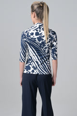 Evoke - Navy Flower Print - Farinaz Taghavi