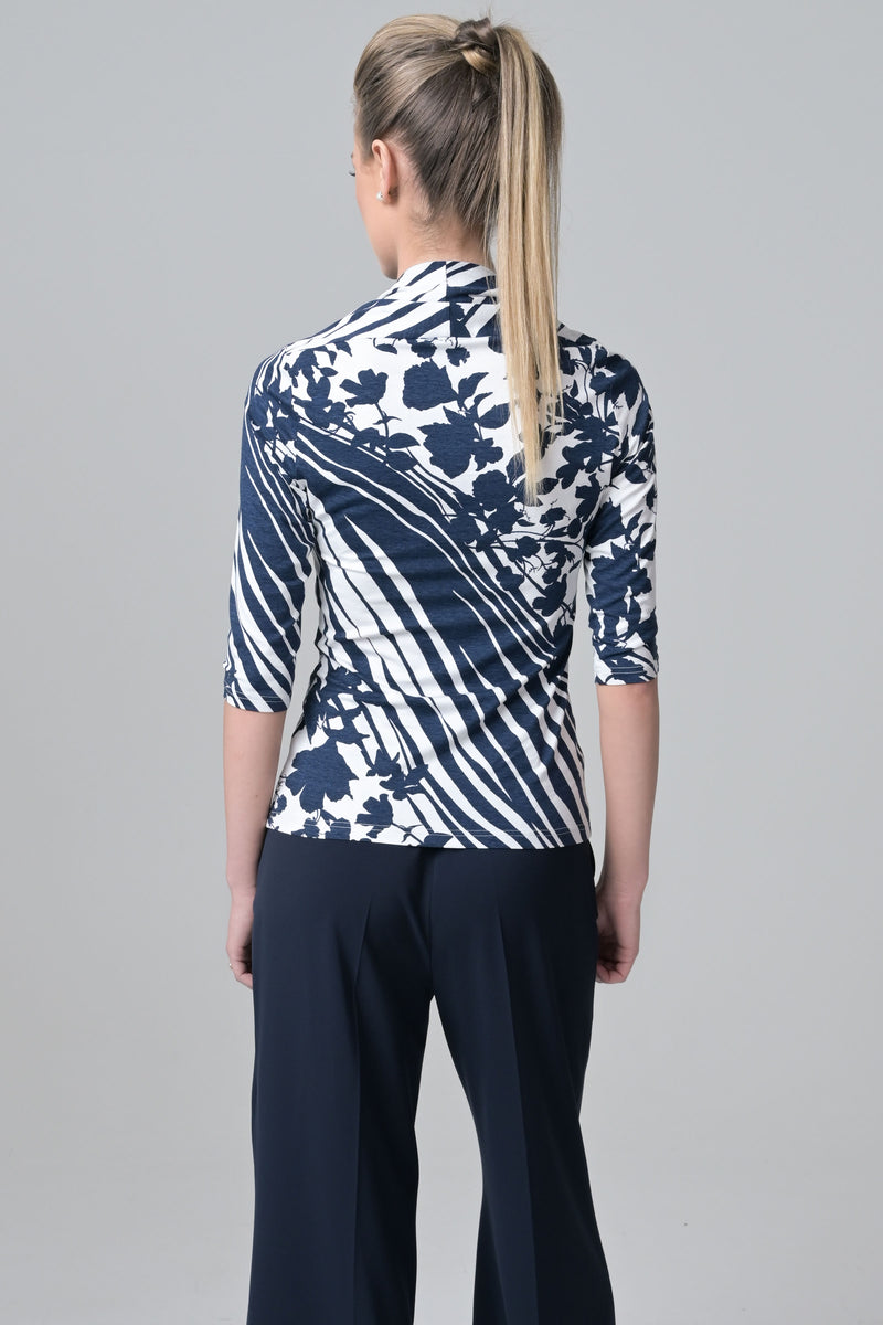 Evoke - Navy Flower Print - Farinaz Taghavi