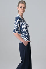 Evoke - Navy Flower Print - Farinaz Taghavi