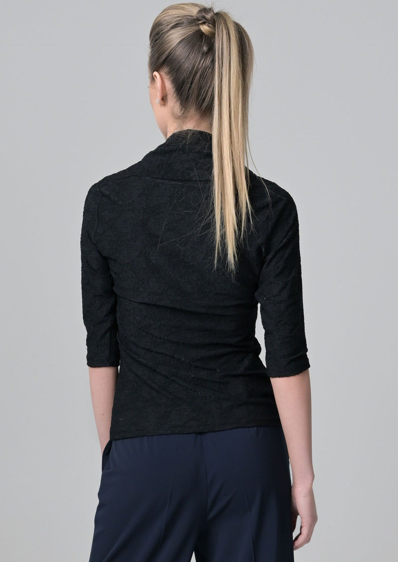 Evoke Black Flower Blouse - Farinaz Taghavi