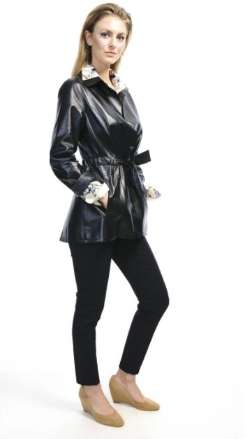 Reversible Leather Trench Jacket