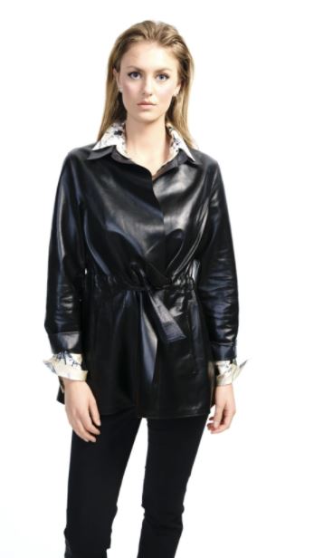 Reversible Leather Trench Jacket